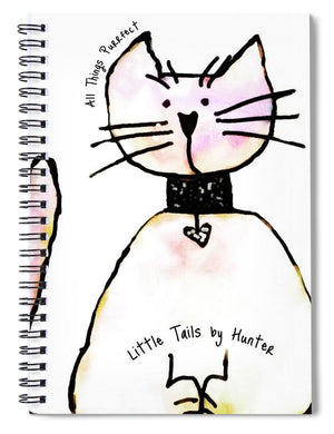 Little Tails by Hunter Light Pink Kitty With Heart Collar - Spiral Notebook