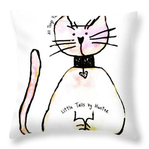 Little Tails by Hunter Light Pink Kitty With Heart Collar - Throw Pillow