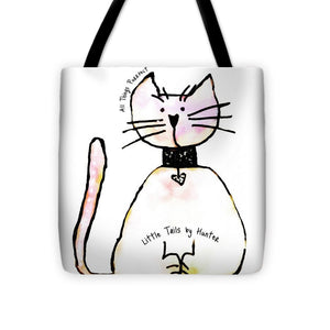 Little Tails by Hunter Light Pink Kitty With Heart Collar - Tote Bag