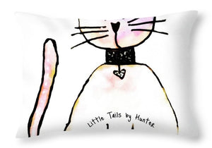 Little Tails by Hunter Light Pink Kitty With Heart Collar - Throw Pillow