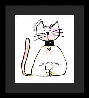 Little Tails by Hunter Light Pink Kitty With Heart Collar - Framed Print