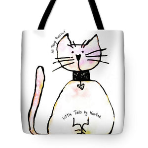 Little Tails by Hunter Light Pink Kitty With Heart Collar - Tote Bag