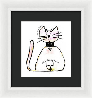 Little Tails by Hunter Light Pink Kitty With Heart Collar - Framed Print