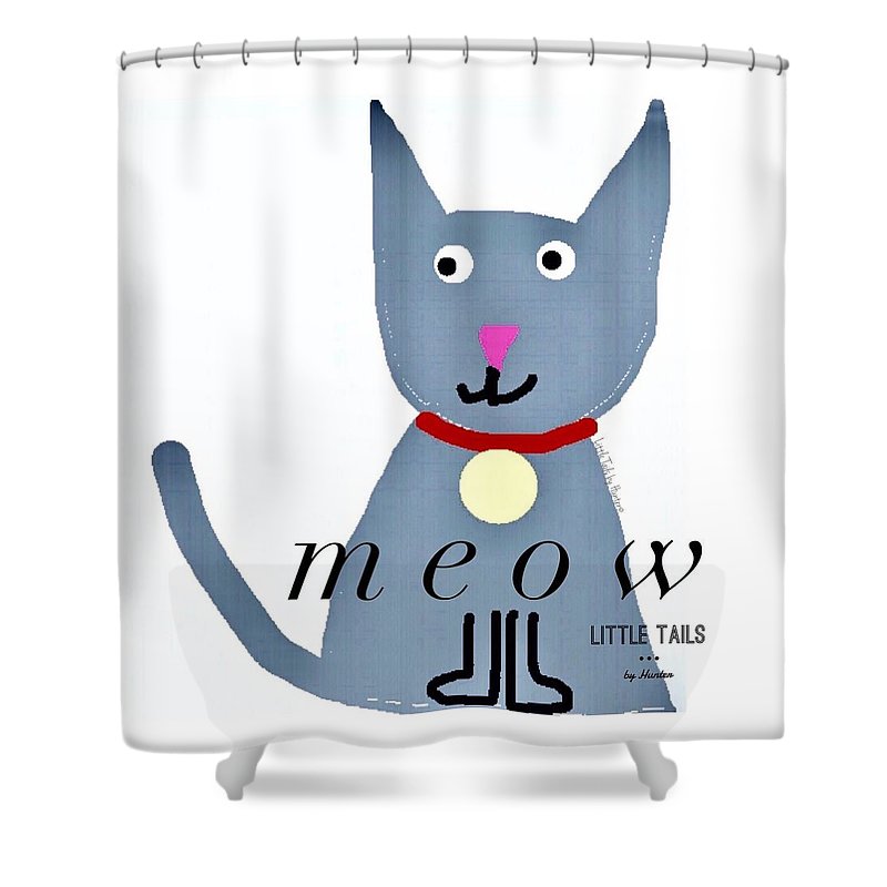 Little Tails - Meow - Shower Curtain