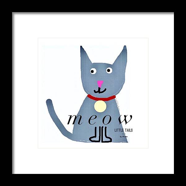 Little Tails - Meow - Framed Print