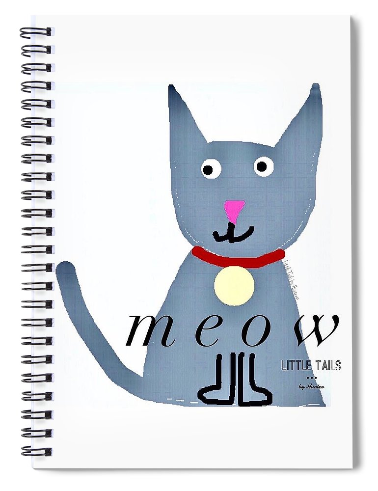 Little Tails - Meow - Spiral Notebook