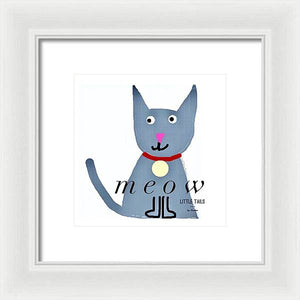 Little Tails - Meow - Framed Print